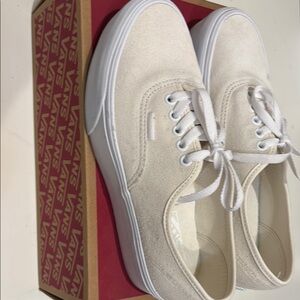 Vans Women’s Off-White Canvas Sneakers